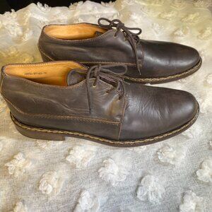 John Varvatos Chase Chukka Brown Leather Shoes Size 10.5